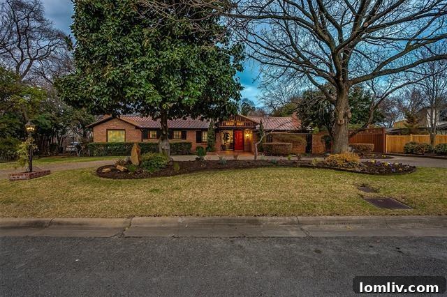 Exquisite Midcentury Modern home exterior in Ridglea Hills, Fort Worth