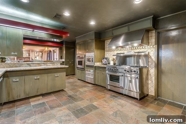 Sliding Chinese screens as doors in a Midcentury Modern living space
