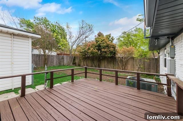 Lochwood Midcentury Modern Awaits Your Masterpiece 7 Expansive Outdoor Deck for Entertaining in Dallas TX Home