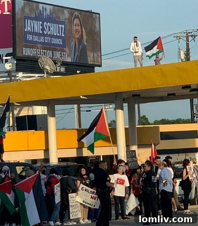 Dallas Pro-Israel Rally at LBJ and Preston Road