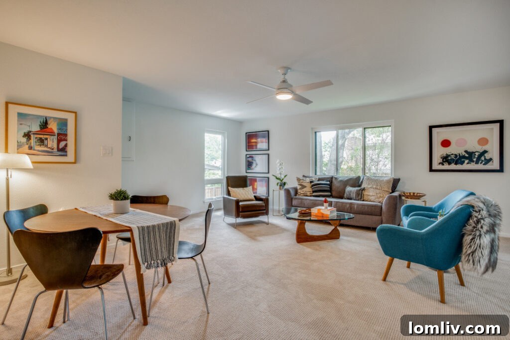 Second-Story Living Area Perfect for Home Office or Flex Space