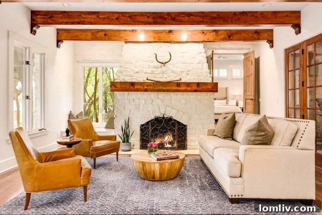 Mustard Seed Living Area - Upscale Austin Retreat