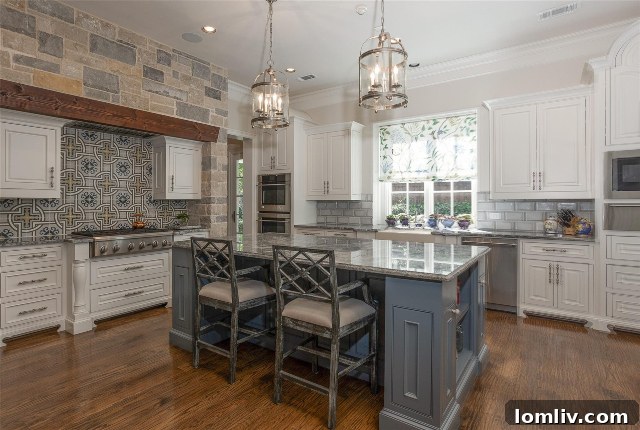 Beautiful overlay cabinetry and detail in kitchen of Monticello home