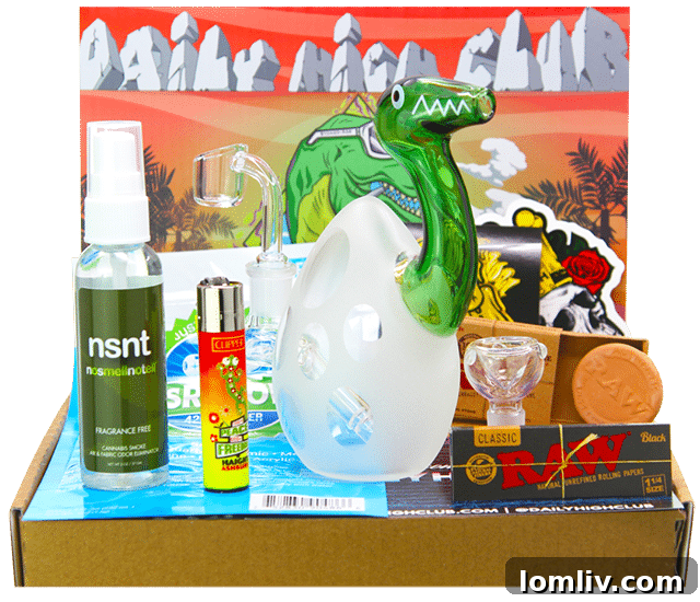 A collection of high-quality smoking supplies from The Daily High Club.