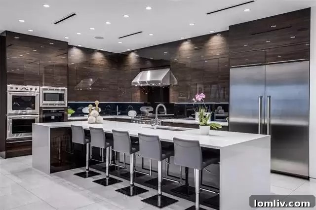 Carroll-1 - Open concept living and dining area on the penthouse level