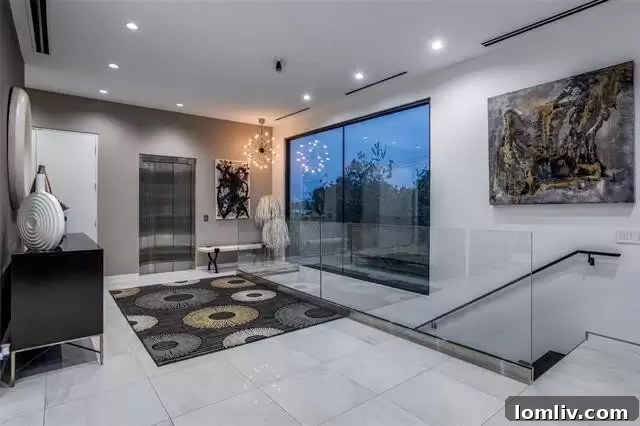 Third floor penthouse level with open concept living in a Dallas luxury home