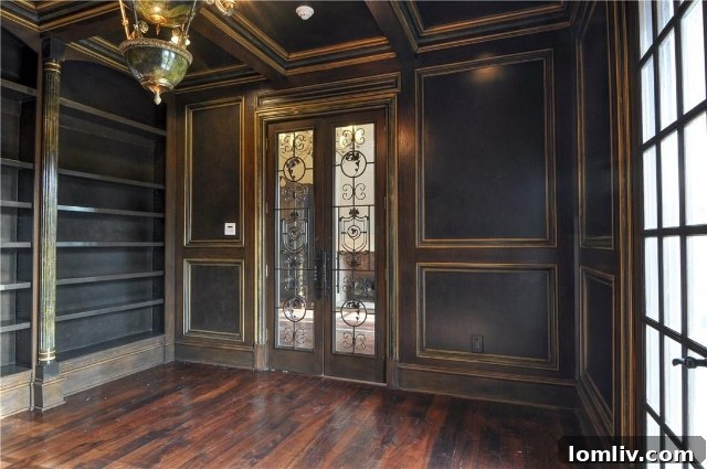 9520 Hathaway Street - Dark Study Before Renovation