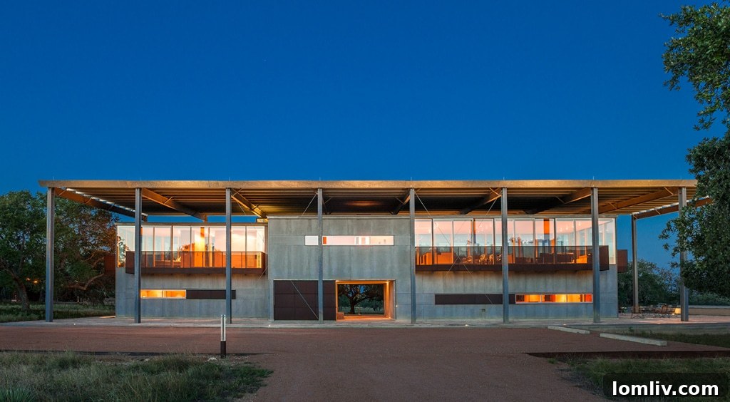 Dietert Ranch in Real County, TX, showcasing thoughtful architectural integration with the landscape. Courtesy of the Architect.