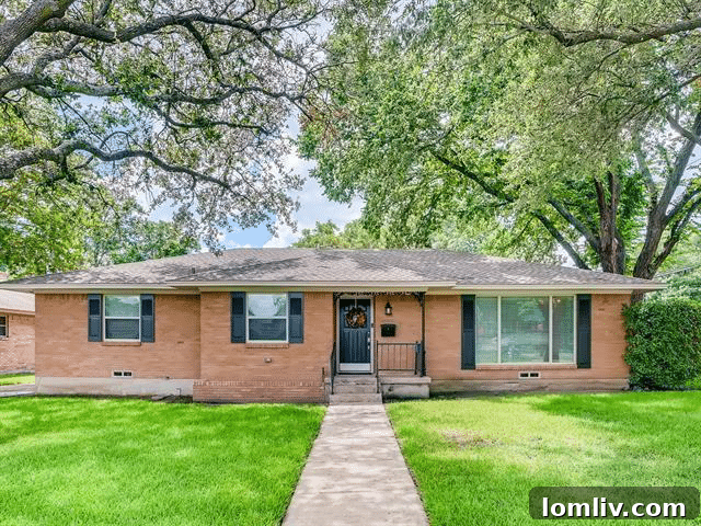 Renovated brick bungalow exterior at 2001 Ridgecrest Drive