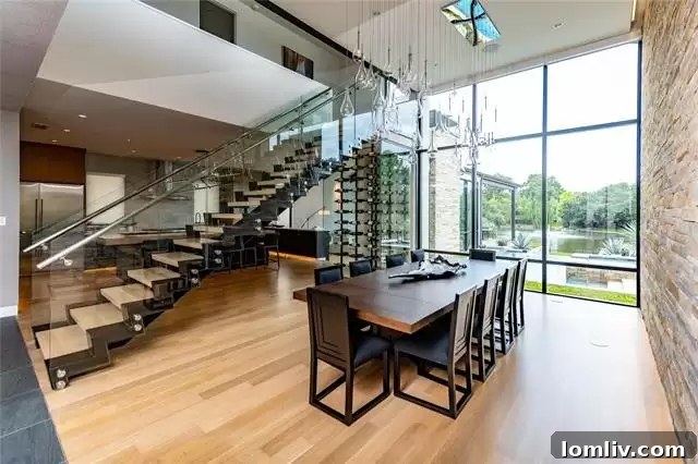 Elegant Dining Area with Beamed Ceilings