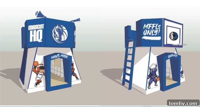 Dallas Mavericks collaborate with Dallas CASA for Parade of Playhouses, showcasing community spirit.