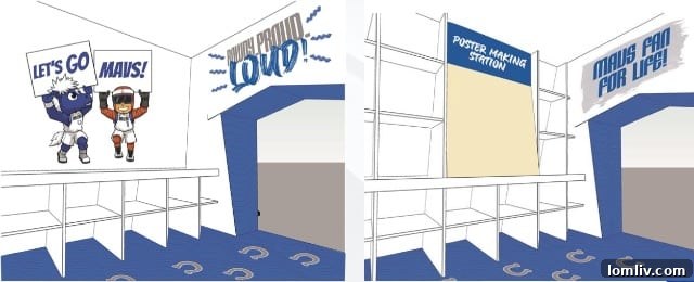 Mavs HQ playhouse revealed, featuring a hidden locker room for imaginative play.