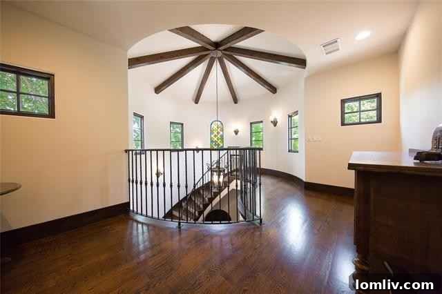 Mediterranean Masterpiece on Bunting Avenue 14 Spa-like primary bathroom with elegant slab marble and terra cotta tiles
