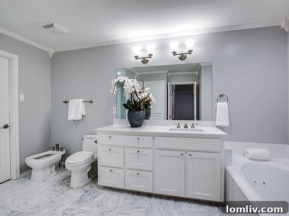 Spacious Master Bedroom with Vaulted Ceilings and Fireplace