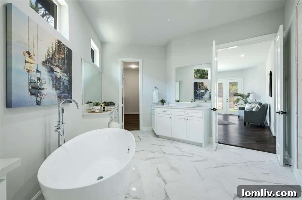 Interior view of a luxurious walk-in closet with custom shelving and ample storage in the primary suite