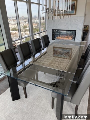 Luxurious modern apartment interior at The Gabriella, staged by Spiffidecor.