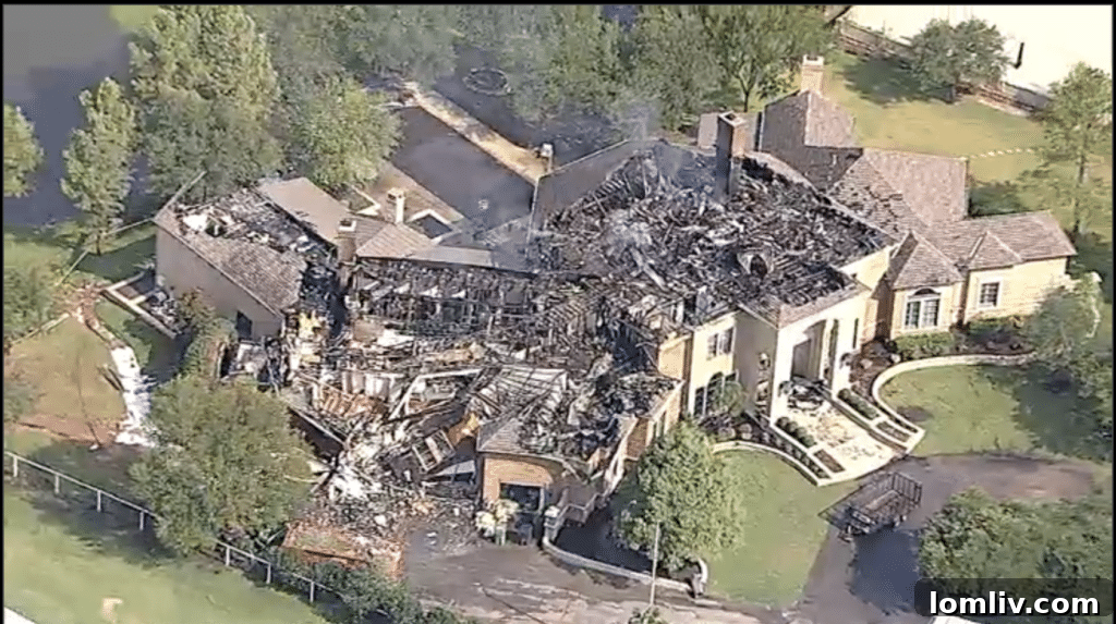 Pat Summerall's Former Southlake Mansion Engulfed in Flames