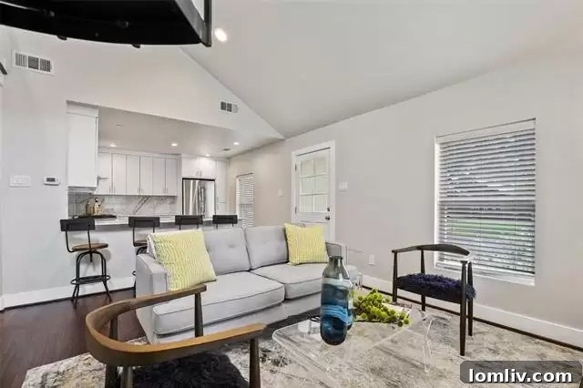 217 N. Waverly Drive Modern Bungalow Entrance and Landscaping