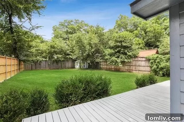 217 N. Waverly Drive Large Backyard with Wooden Deck