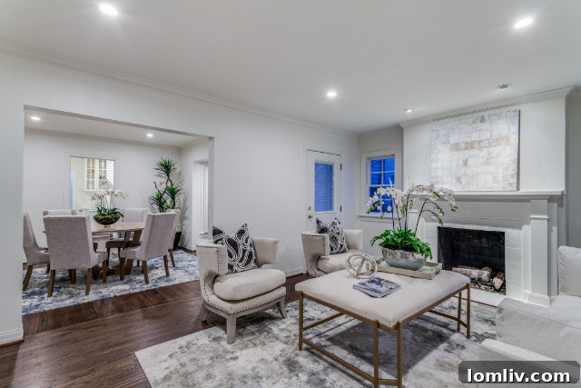 Interior view of a charming colonial cottage, highlighting updated features.