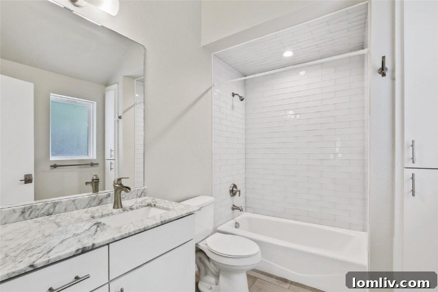 Contemporary Living Room with Exposed Beams and Hardwood Floors