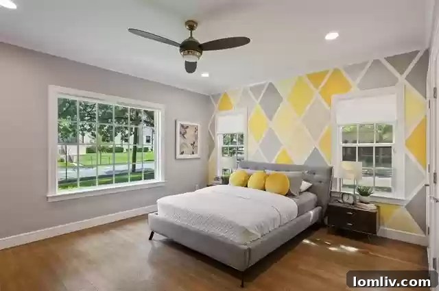 Artfully staged interior showcasing a modern aesthetic in the Caruth Place Tudor, designed to appeal to discerning buyers