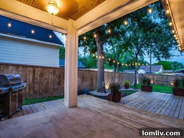 Covered Back Patio and Floating Deck