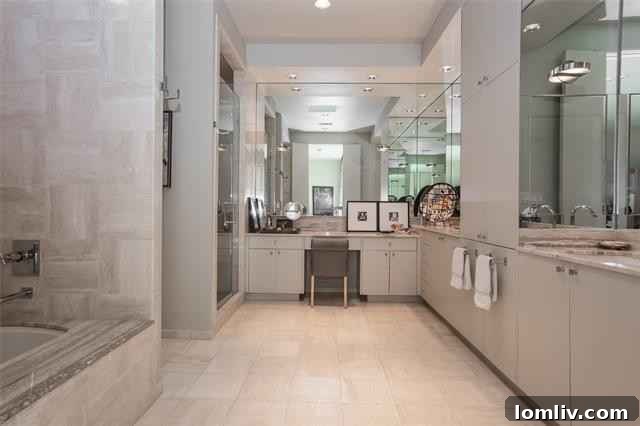 Elegant bathroom vanity and fixtures