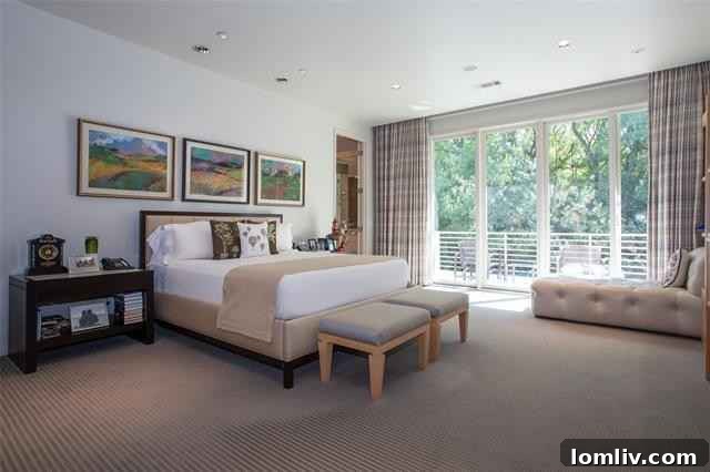 Interior view showing architectural details and stairway