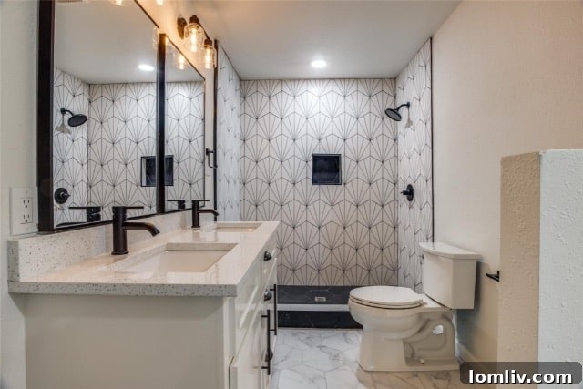 Elegant new hardwood flooring and updated interior finishes showcasing the home's modern aesthetic