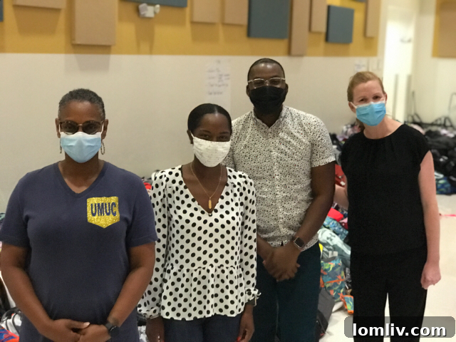 Ebby Halliday Agents Equip Every Elementary Student for Success 11 Ebby Halliday Elementary administration receiving the backpack delivery, featuring Assistant Principal Sidnei Whatley, Instructional Coach Jenifer Newton, Instructional Coach Tevin Lloyd, and Principal Amy Ward