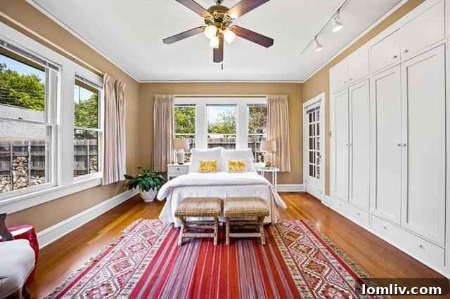 Pastel Blue Den in Historic Mistletoe Heights Home