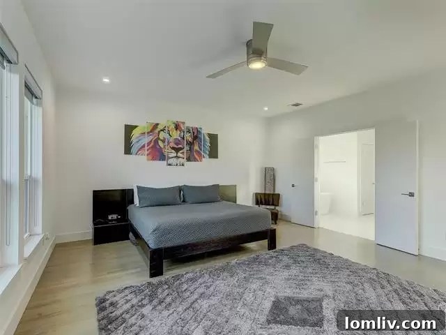 Elegant Bathroom with Dual Vanities and Contemporary Fixtures