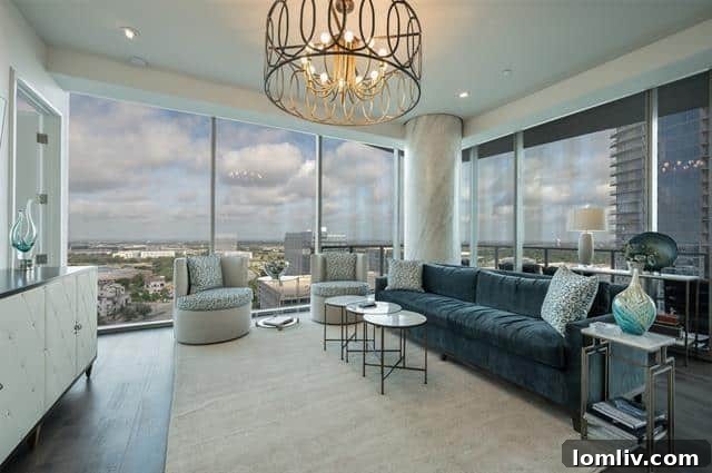 Elegant bathroom with dual vanities and modern fixtures in Unit 1501 at Windrose Tower
