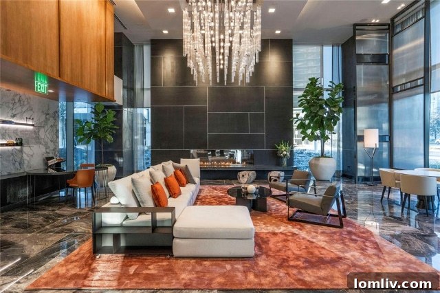 Elegant and modern lobby interior of Windrose Tower