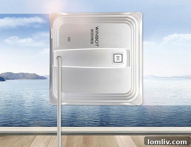 WINBOT 830 Window Cleaning Robot autonomously cleaning a large glass window