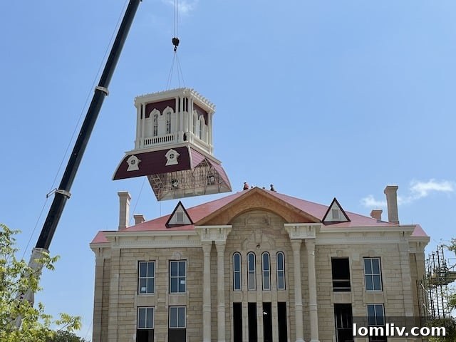 Interior view of the Fannin County Courthouse during its various stages of alteration or disrepair before restoration.