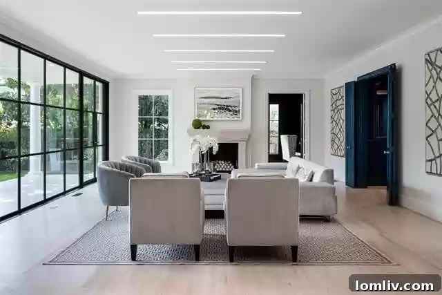 Staged Living Room with Modern Decor