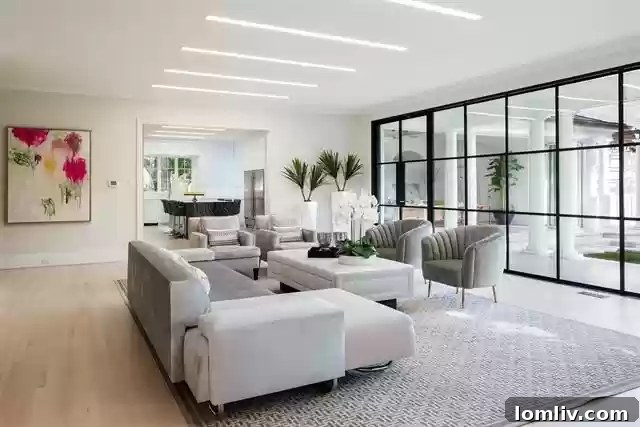 Expansive Floor-to-Ceiling Windows in a Modern Home