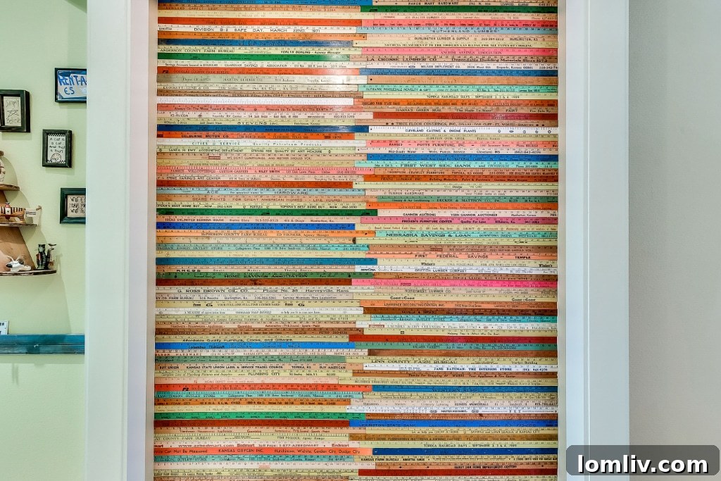 Modern living space with historical artifacts in the Bon Aire Residence