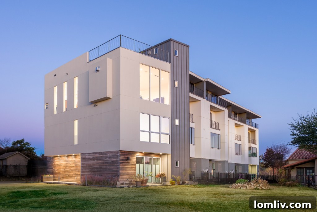Roof deck offering 360-degree views of downtown Dallas from Wickmere Mews