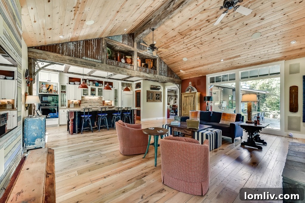 Unique architectural elements and homeowner collections at Bon Aire Drive