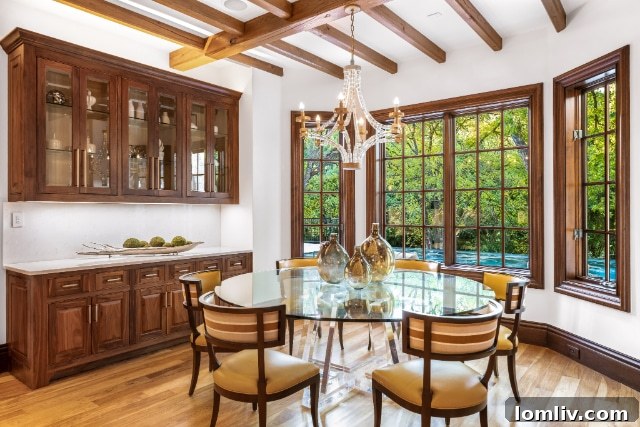 Elegant Billiards Room with Bar Area - Luxury Dallas Estate