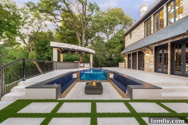 LED Lit Birch Ceiling in Luxury Garage - Entertainment Space