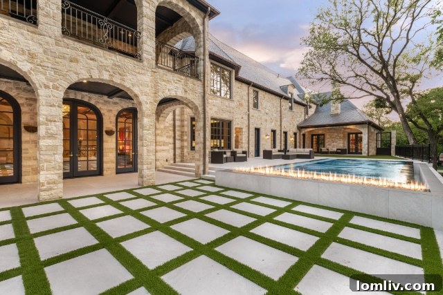 Sophisticated Walnut Walls in Showroom Garage - French Chateau