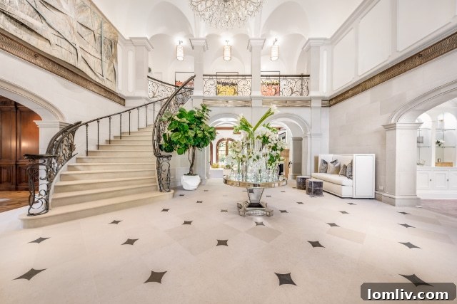 Elegant Interior Foyer of French Chateau - Audubon Place
