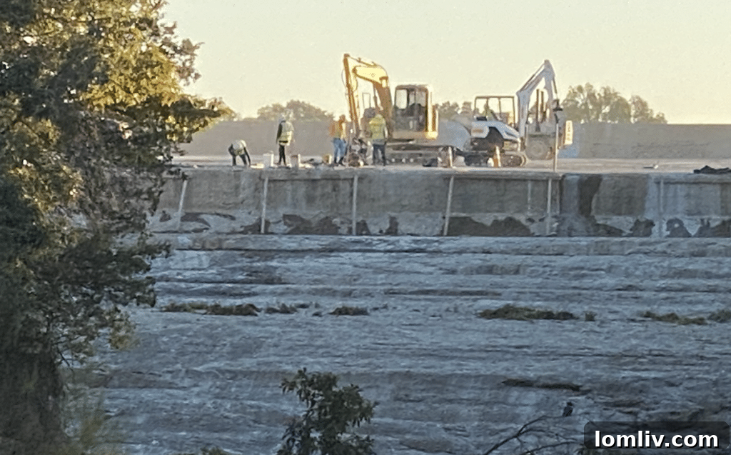 White Rock Lake Spillway Work