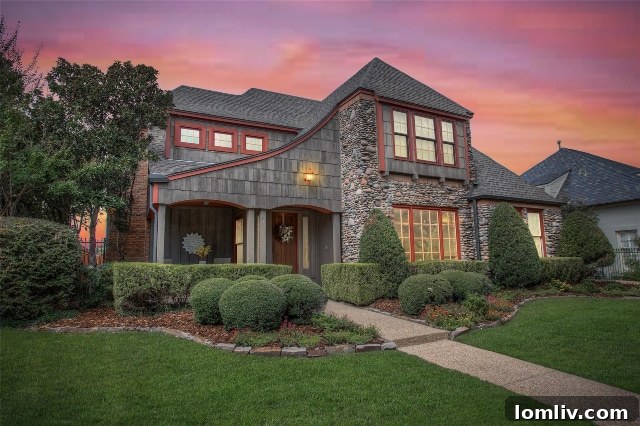 Elegant home on Trinity Heights Boulevard with direct, unobstructed views of the community's immaculate park.