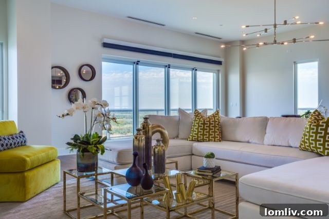 Lakeside Tower private terrace with sunset lake view