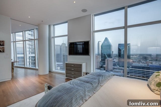 Modern and comfortable lounge area for residents at Museum Tower Dallas